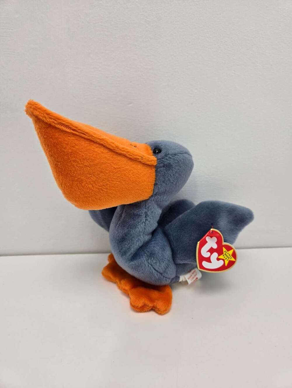 Ty Beanie Baby “Scoop” the Pelican - Handmade in Indonesia with Canadian Tush